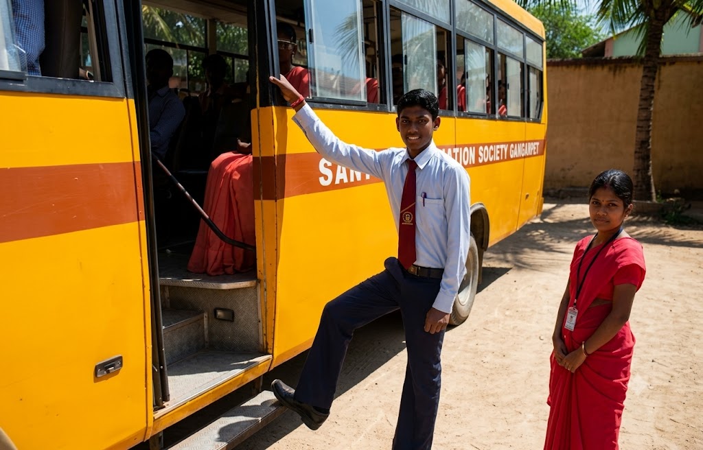Dedicated fleet of institution buses for daily transport